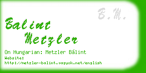 balint metzler business card
